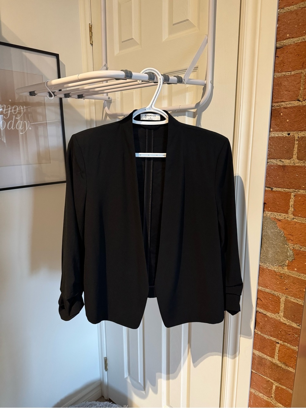 Babaton Black Open-Front Women's Blazer